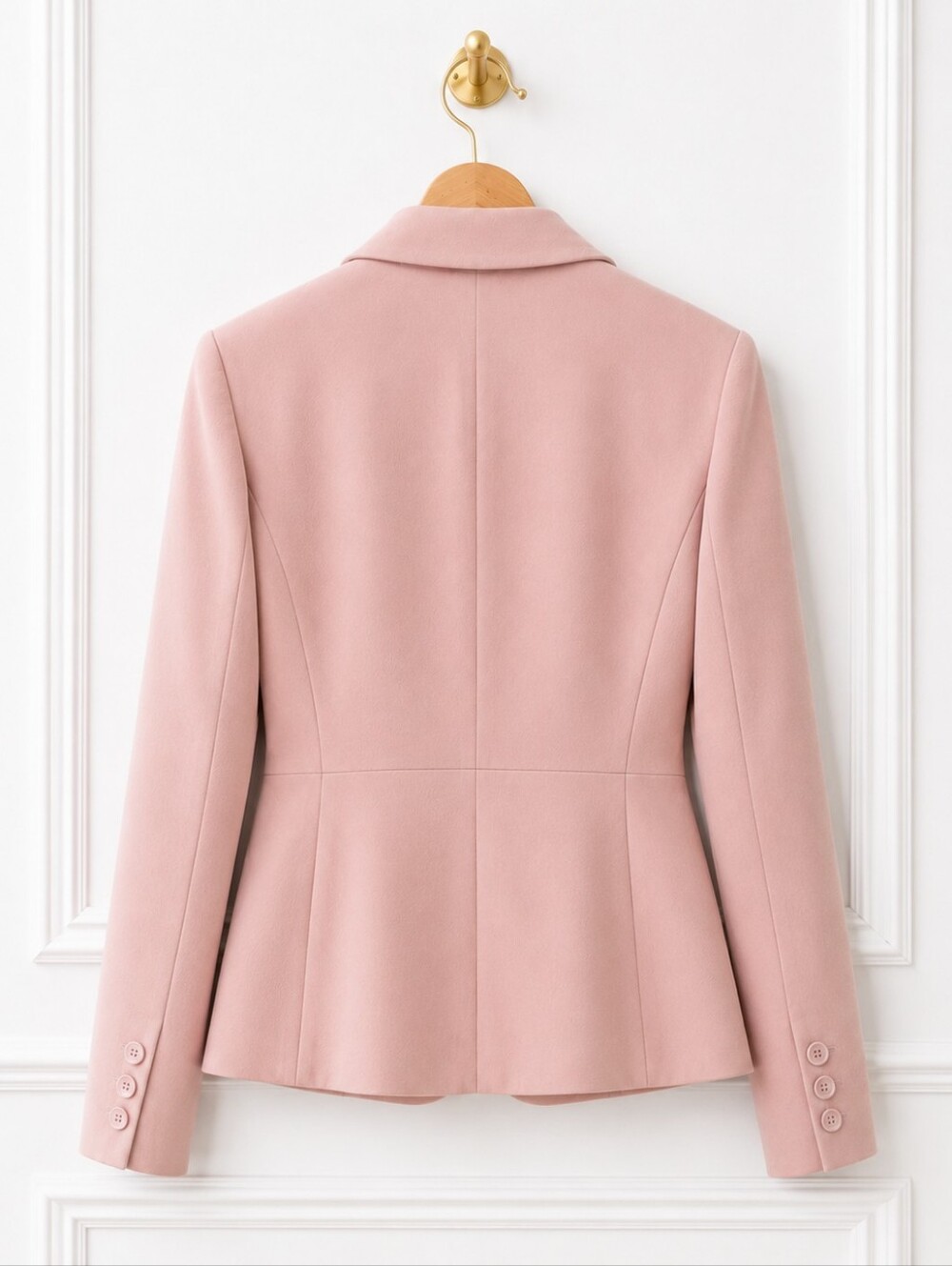 Rena Rowan Blush Pink Tailored Blazer Size 14 | Career Office Quiet Luxury - Picture 6 of 8